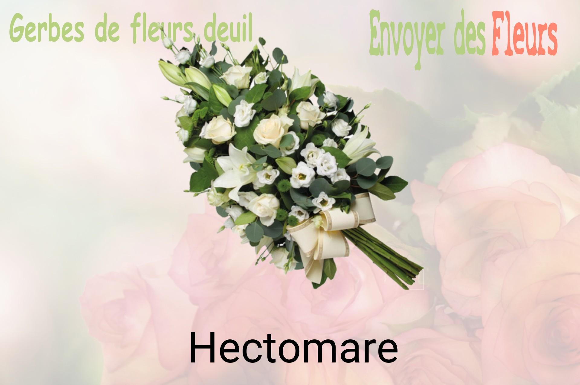 Gerbe de fleurs de deuil livrée à Hectomare